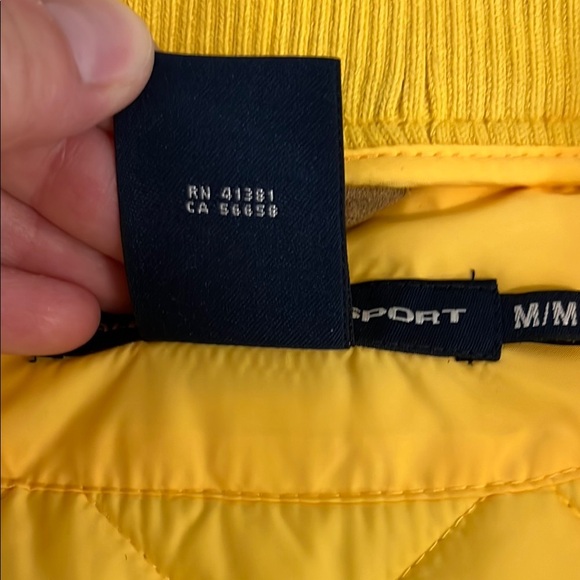 Ralph Lauren Sport Yellow Quilted Genuine Suede Vest with Crest Logo - Size M - Picture 15 of 16